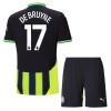 Maillot de Supporter Manchester City De Bruyne 17 Extérieur 2024-25 Pour Enfant